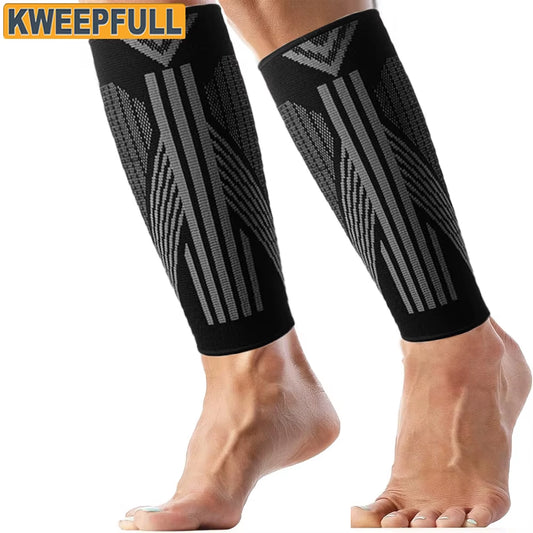 1Pair Calf Compression Sleeves for Men & Women -Footless Compression Socks Support for Varicose Veins,Nursing, Pregnancy,Running