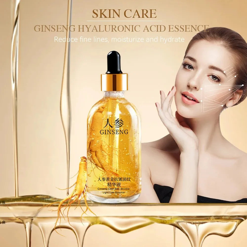 24K Gold Hyaluronic Acid Serum for Face Anti-Wrinkle Anti-Aging Brightening Moisturizing Skincare Facial Serum Essence Face Care