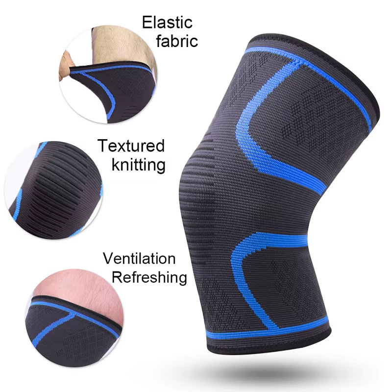 Knee Protective Sleeves Elastic Nylon Knee Support for Gym Fitness Cycling Sports Men and Women Knee Brace