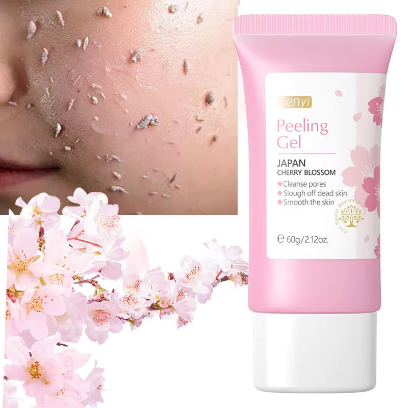 Sakura Face Deep Cleaning Exfoliating Gel Skin Care Whitening Moisturizer Repair Facial Scrub Skin Care 60G