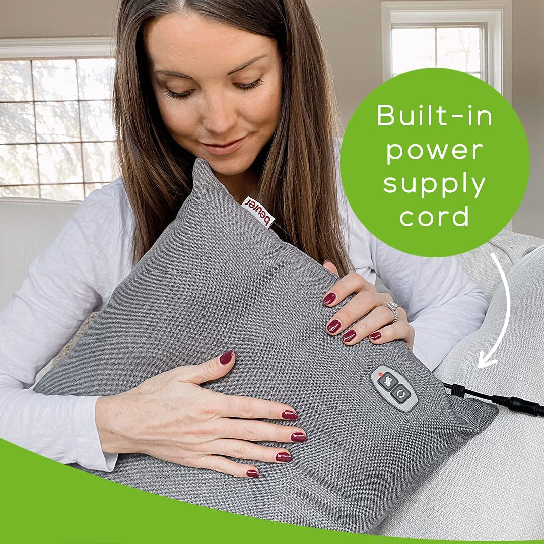 Shiatsu Back and Neck Massager | Kneading Deep Tissue Massage Pillow with Heat | Shiatsu Massager for Neck, Shoulders, Lower Back, Legs | Portable Massage Cushion with Optional Heat, MG134