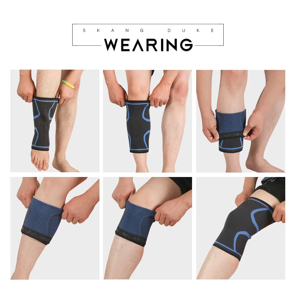 Knee Protective Sleeves Elastic Nylon Knee Support for Gym Fitness Cycling Sports Men and Women Knee Brace